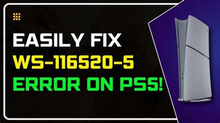 How to Fix / Solve Error Code WS-116520-5 on Playstation - SarkariResult