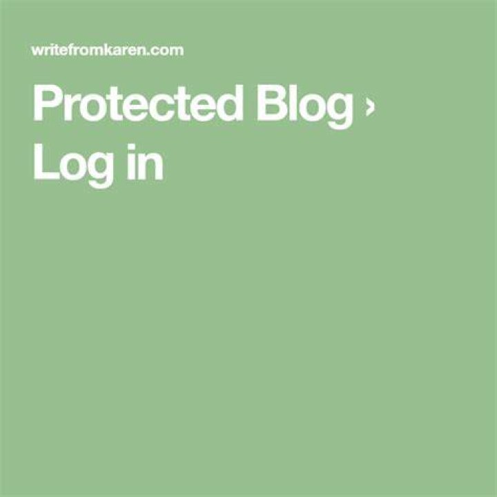 Protected Blog &rsaquo; Log in